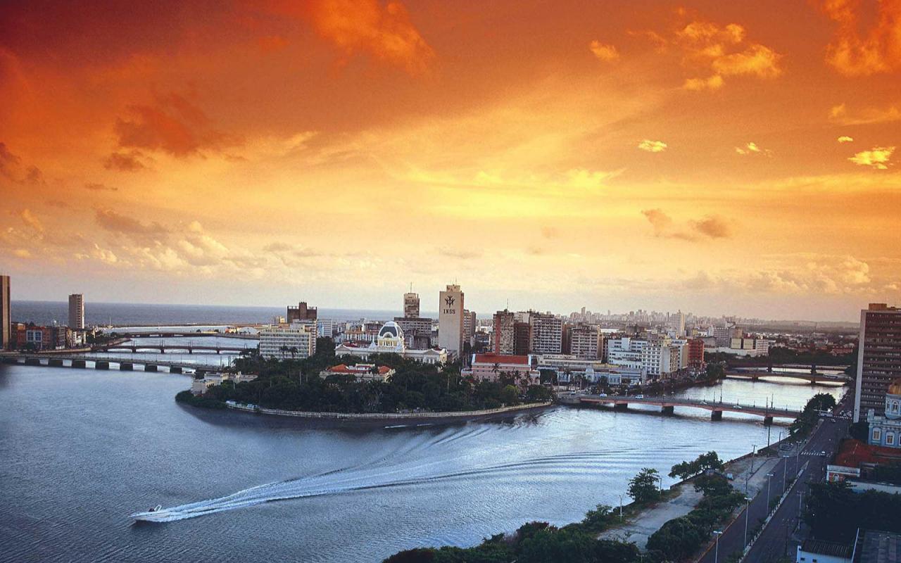 Wallpaper Evening In Recife Brazil X Widescreen