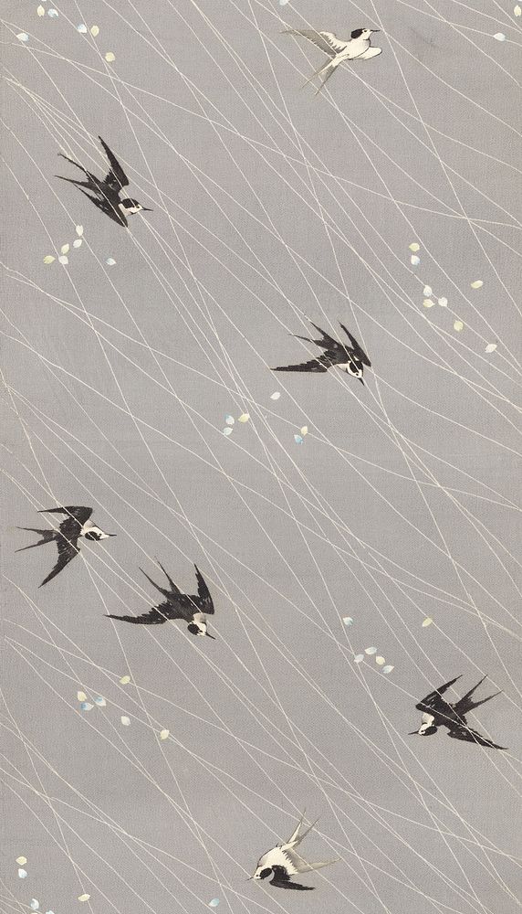 Swallow Bird Patterned iPhone Wallpaper