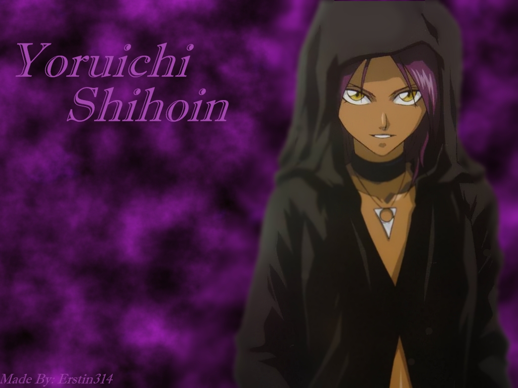 Bleach Wallpaper Yoruichi Shihoin Deep Violet Colored Hair Girl