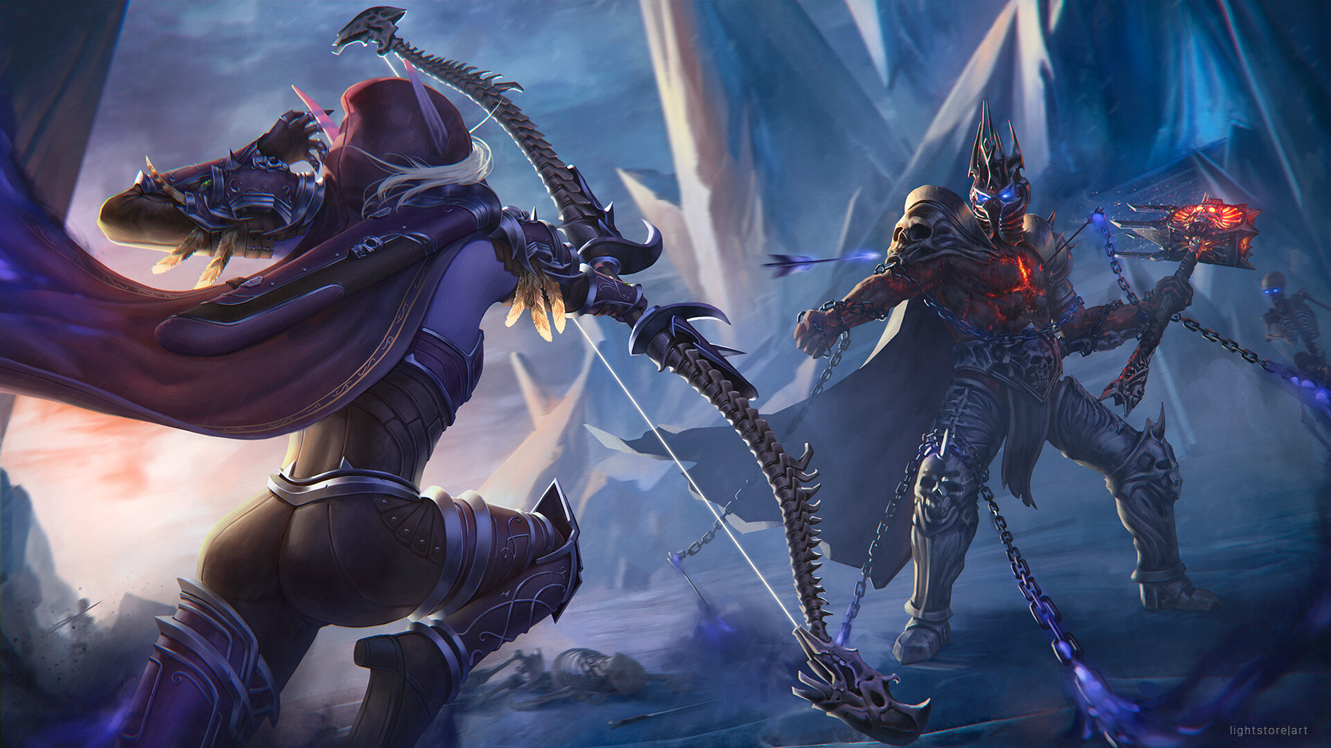 Bow Bolvar Fordragon Sylvanas Windrunner Video Game World Of Wallpaper