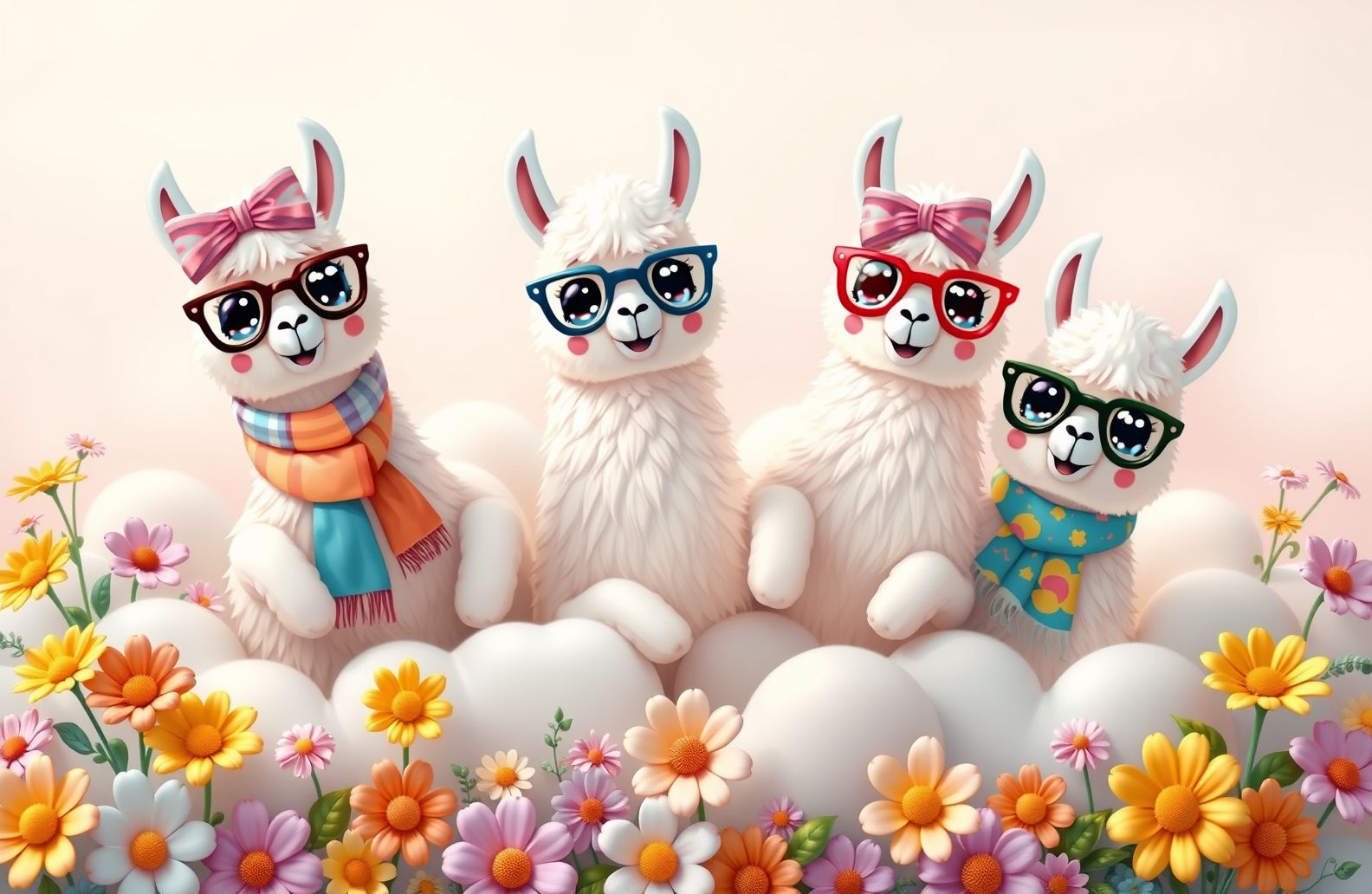 Kawaii Llama Wallpaper