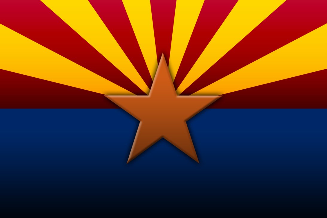 Arizona Flag By Hate Love Fear Anger