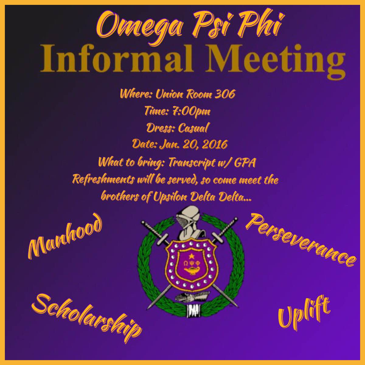 Uping Events Omega Psi Phi Informal Meeting Delta State