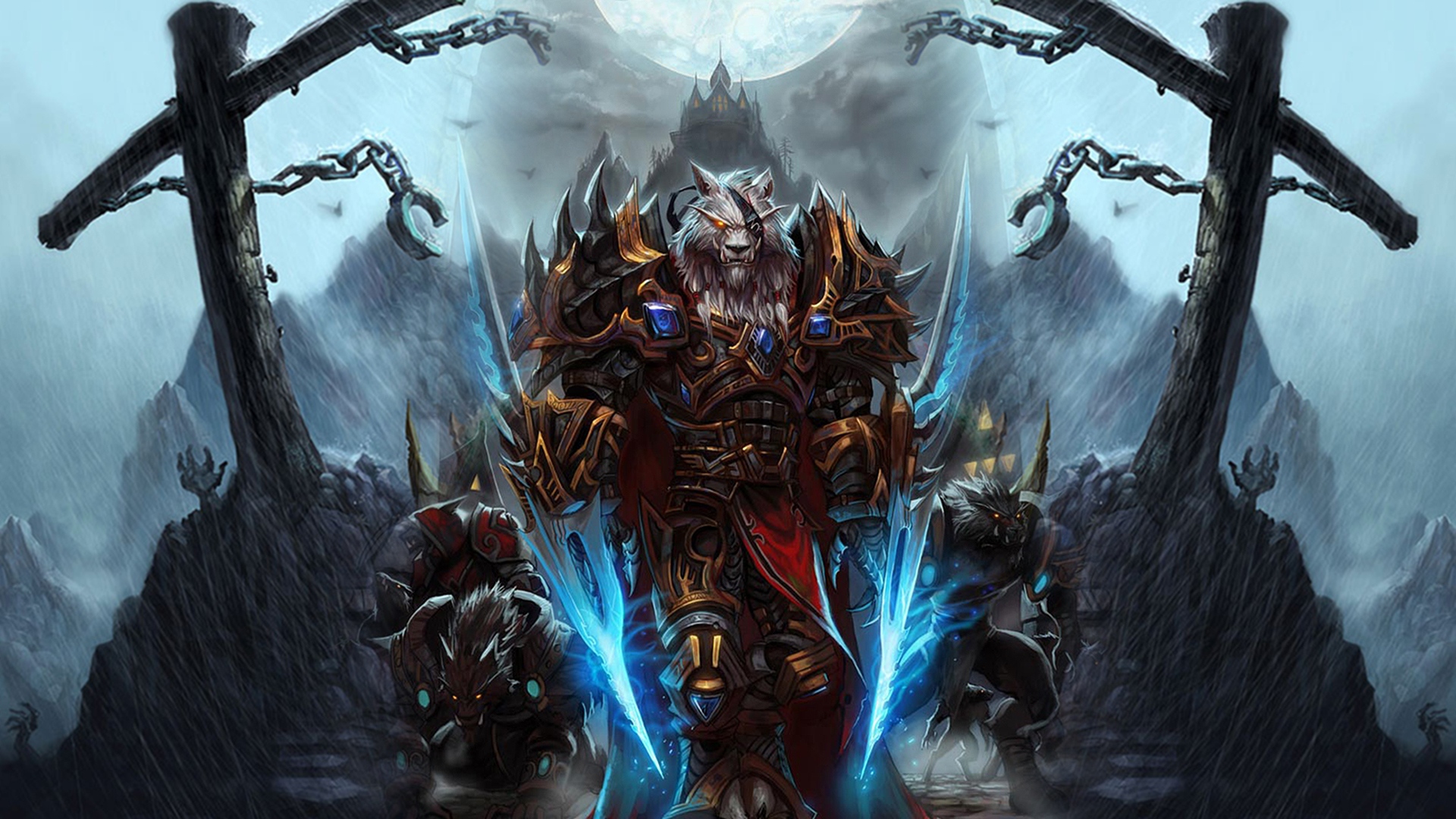 Download Wallpaper 1920x1080 World of warcraft Worgen Character Arm
