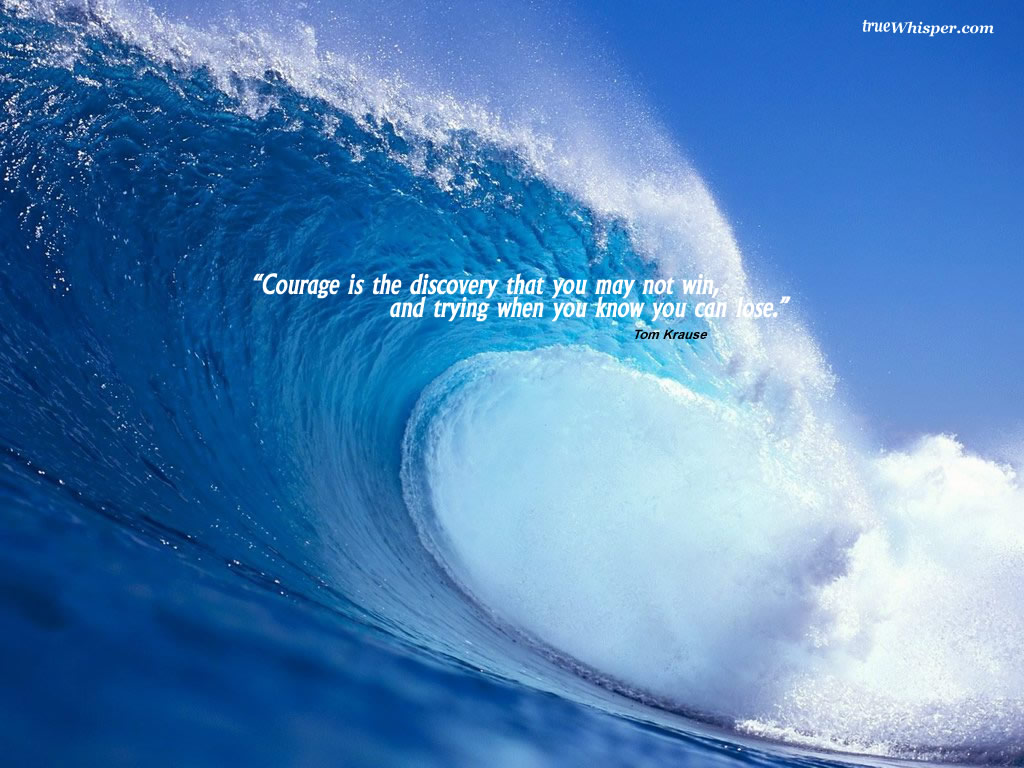 Motivational Wallpaper On Courage Is The Discoverydont Give