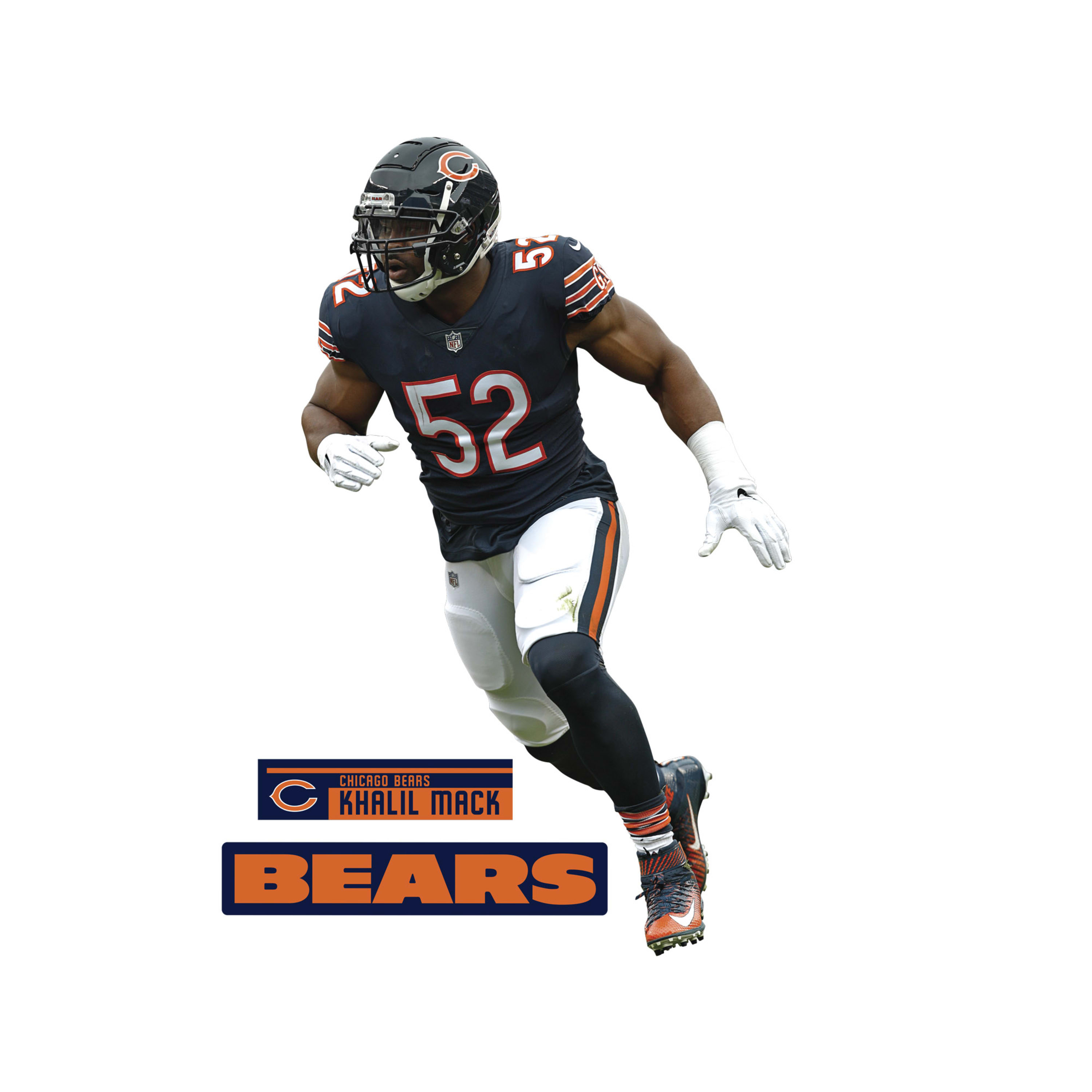 Khalil Mack Life Size Officially Licensed Nfl Removable Wall
