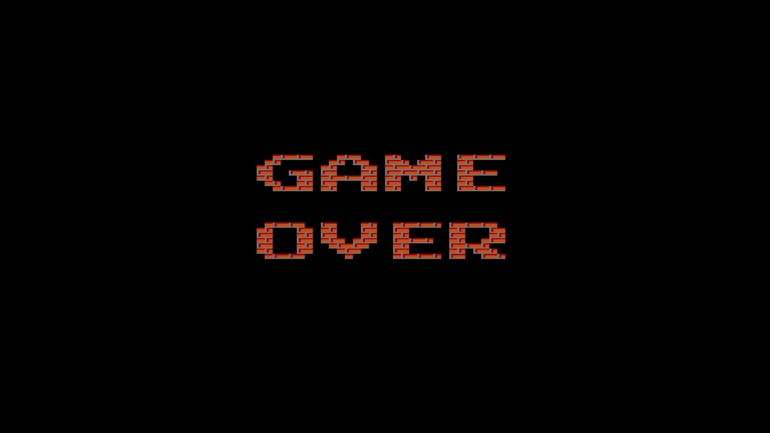 2560x1440 video games text typography game over famicom Wallpaper 2560x1440