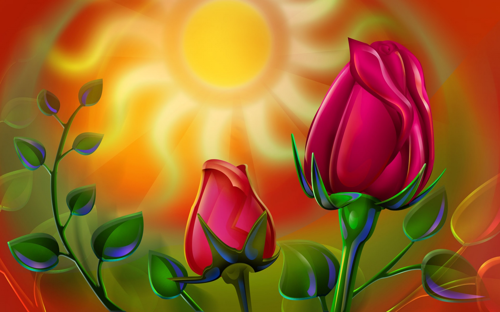Sun Rose HD Wallpaper For Desktop