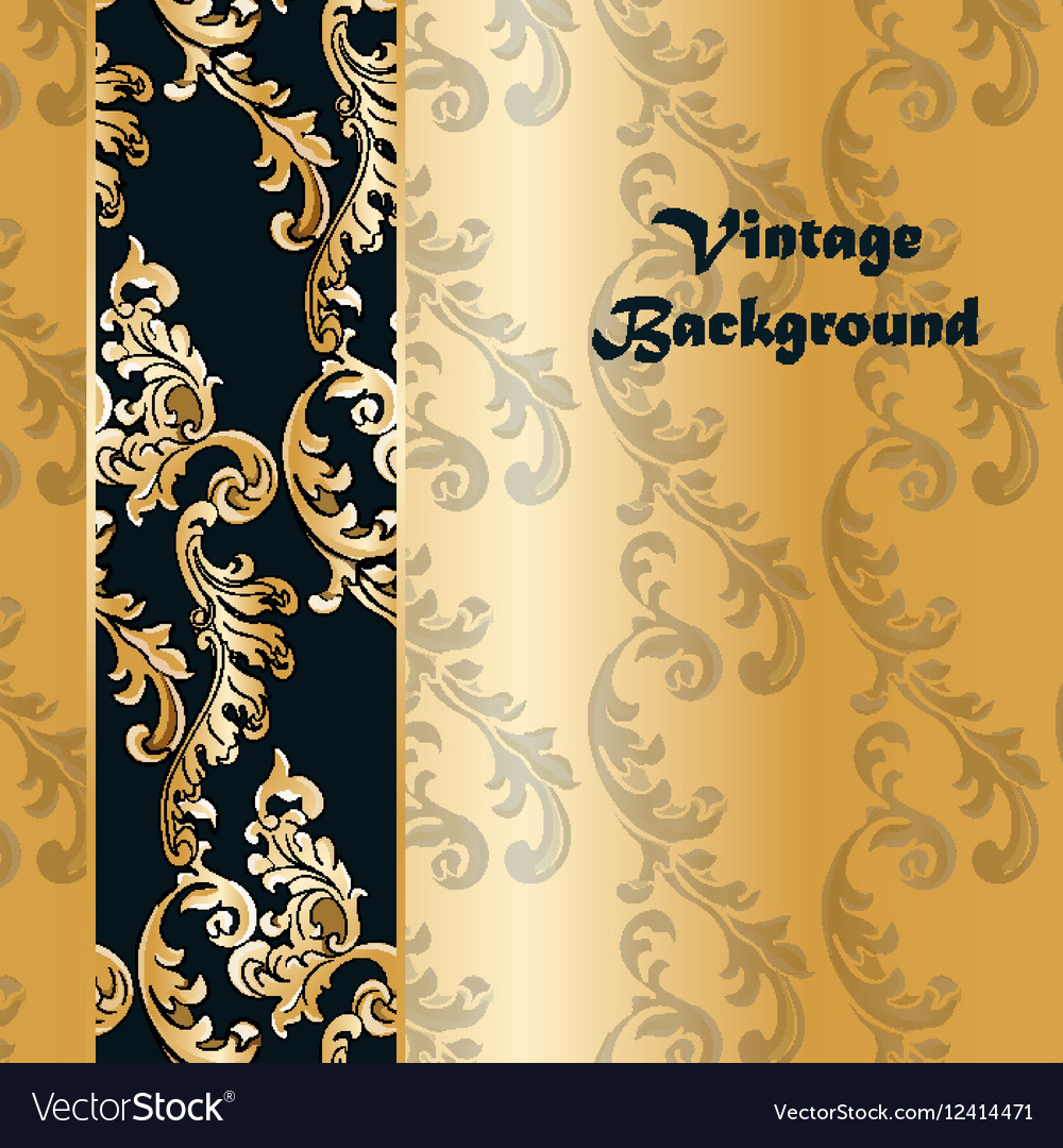 Vintage Background With Classic Floral Ornaments Vector Image