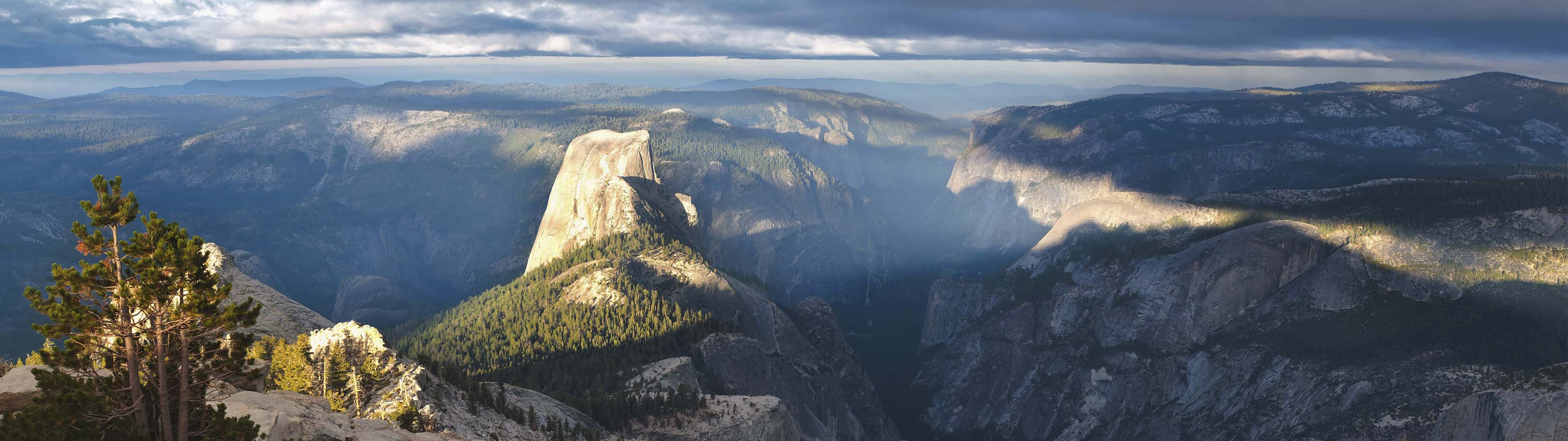 Yosemite Clouds Rest Mountain California United States Dual