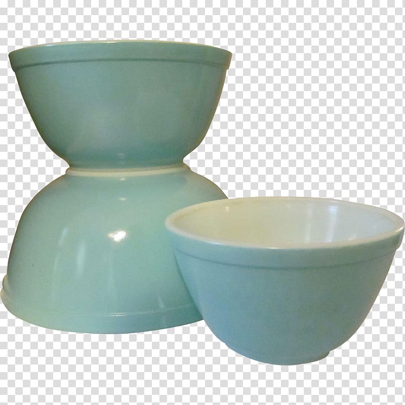 Pyrex Turquoise Bowl Blue Ceramic Glass Transparent Background