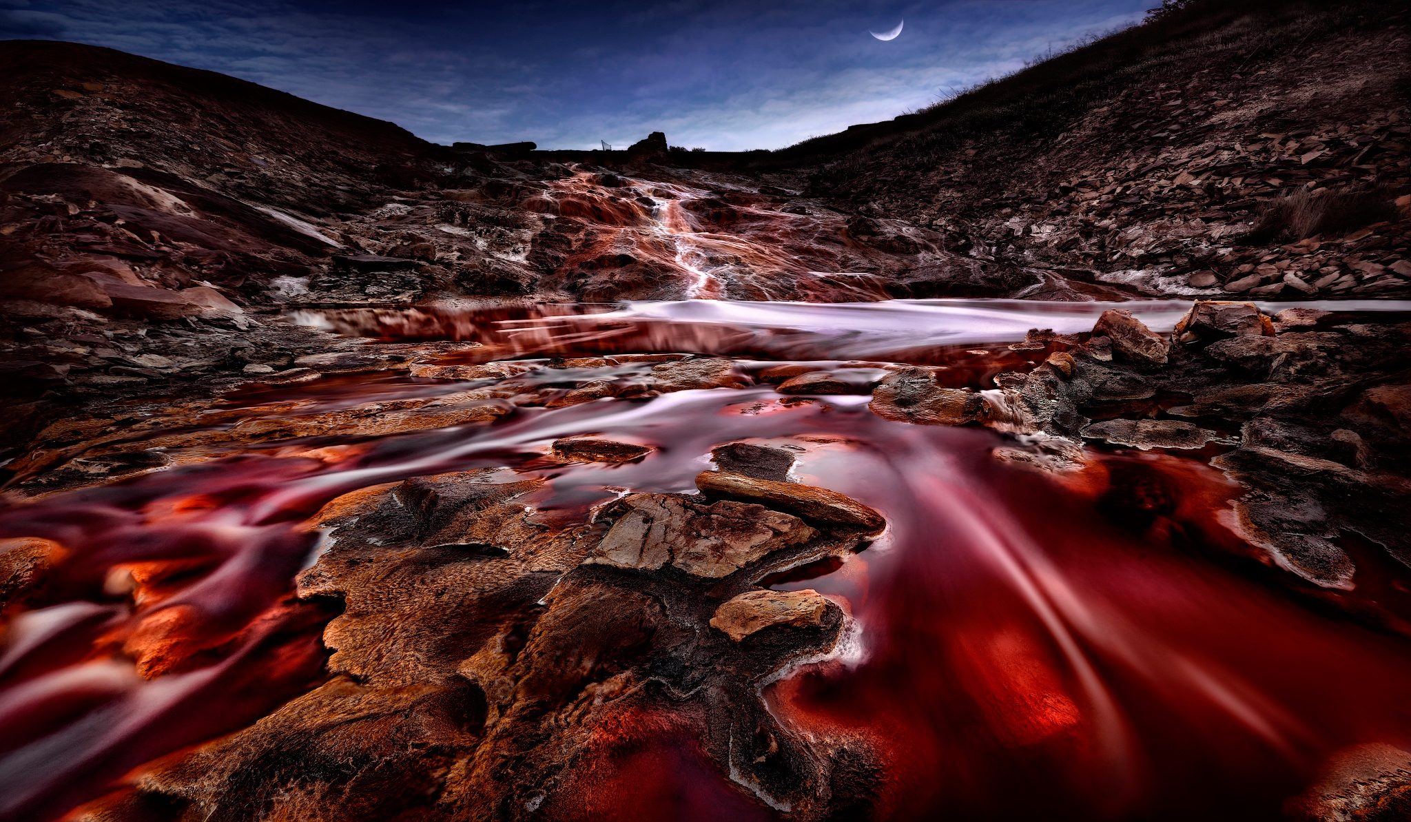 Wallpaper Rio Tinto Red River Spain Andalusia Nature