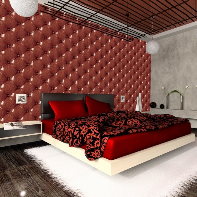 Leather Triangle Pattern Realistic Faux Effect Wallpaper Mural R225