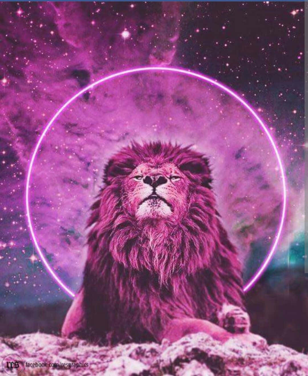 Galaxy Lion Wallpaper