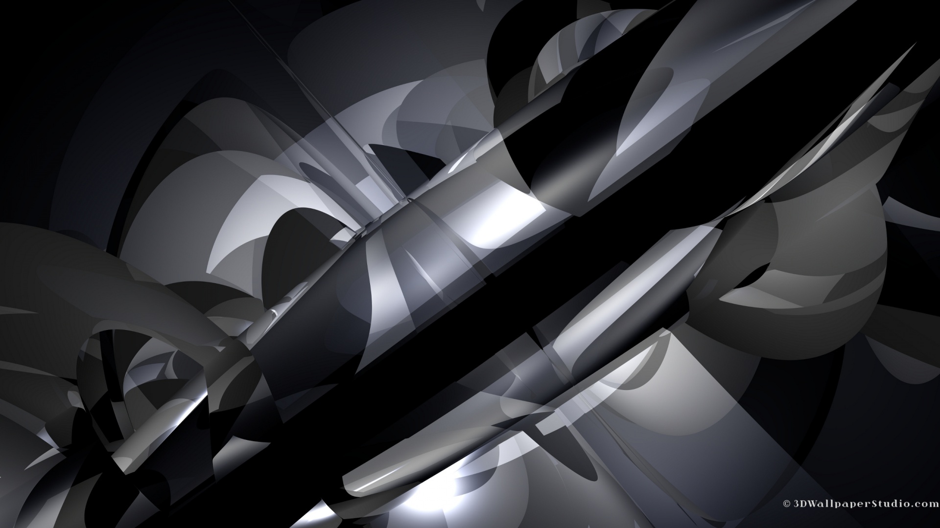 Abstract Monochrome Background Black Full HD Desktop Wallpaper