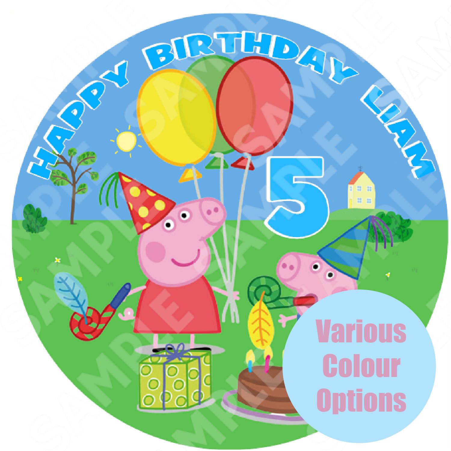 Peppa Pig Edible Print Cake Toppers Picture