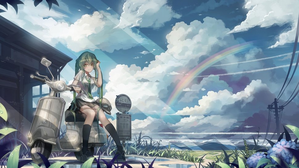 Anime Rainbow Paradise Wallpaper
