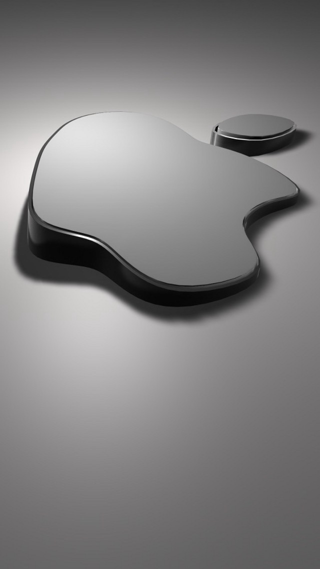 3d Metal Apple Logo Wallpaper iPhone