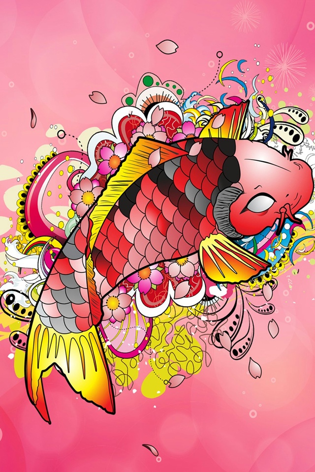 Pink Koi Fish iPhone Wallpaper And 4s