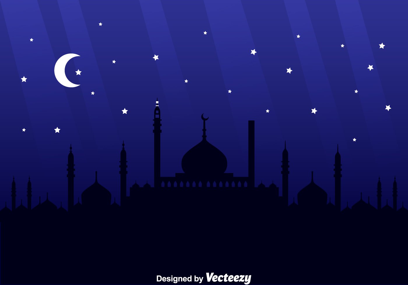 Arabian Night Background Vector Art Stock