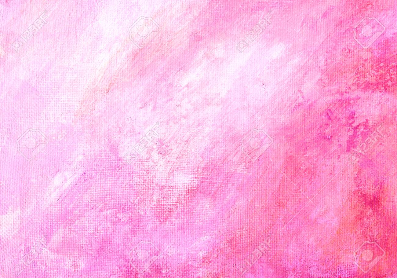 Abstract Pink Orange Acrylic Hand Paint Background Part Of Oil