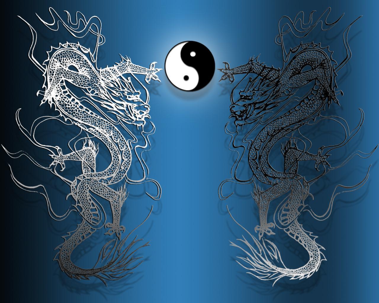 Yin Yang Dragon Wallpaper For Your