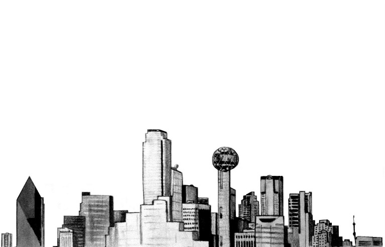 Dallas Skyline by HoustonTxArtist on