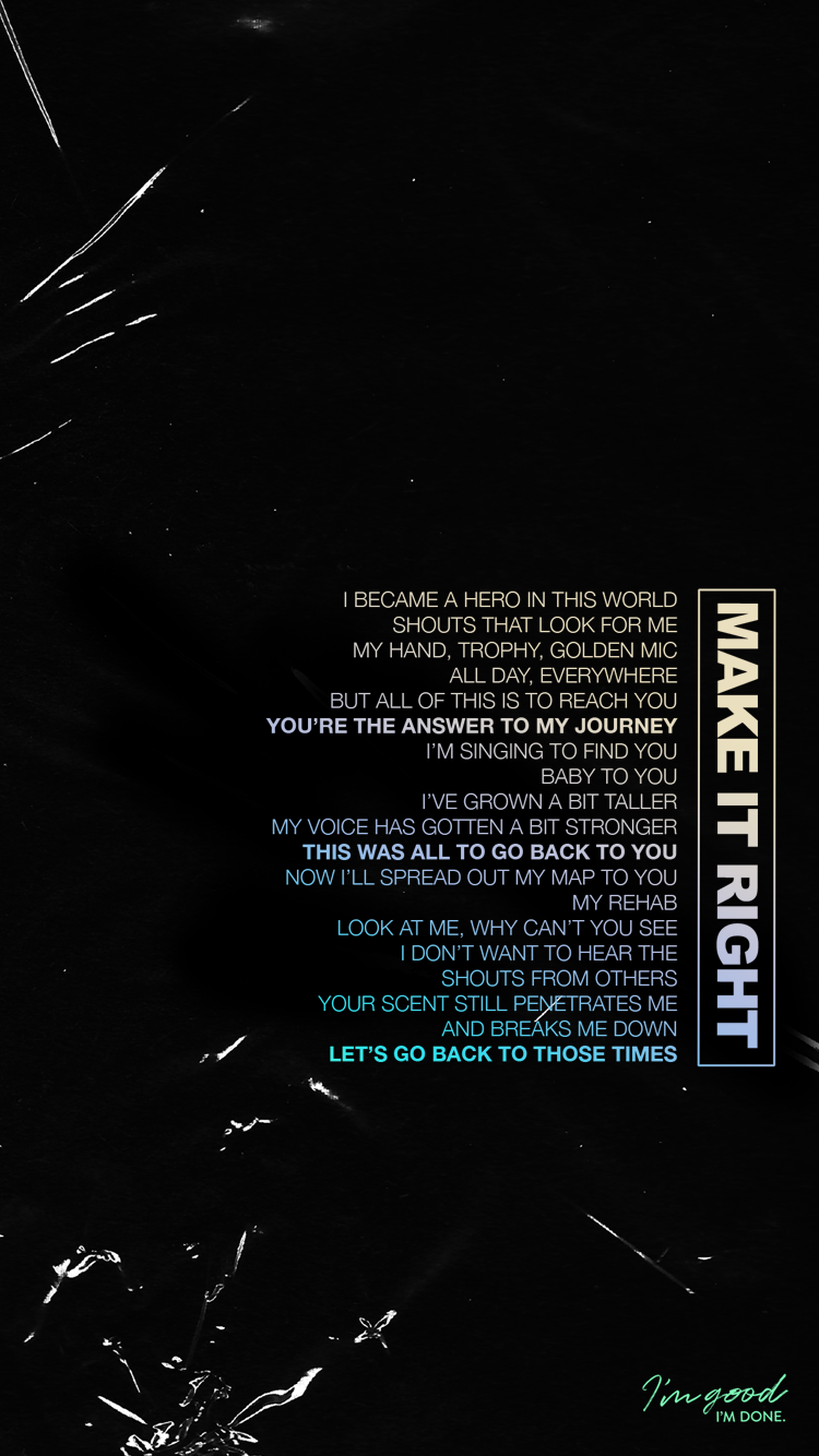 Bts Make It Right Lyric Lockscreens Lyrics Quotes
