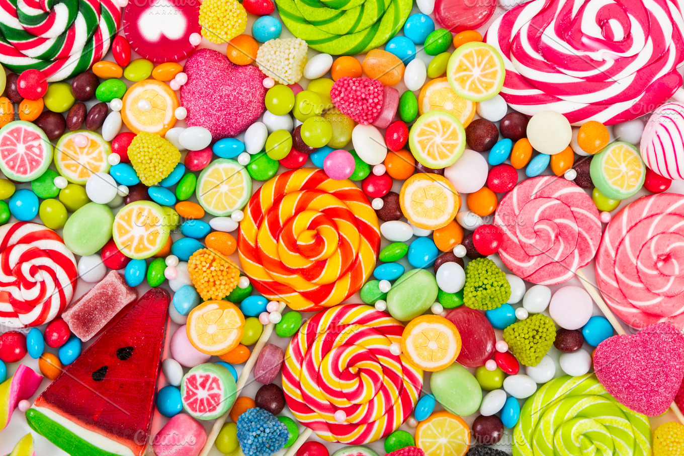 Colorful Candies And Lollipops Stock Photo Containing Candy Wallpaper
