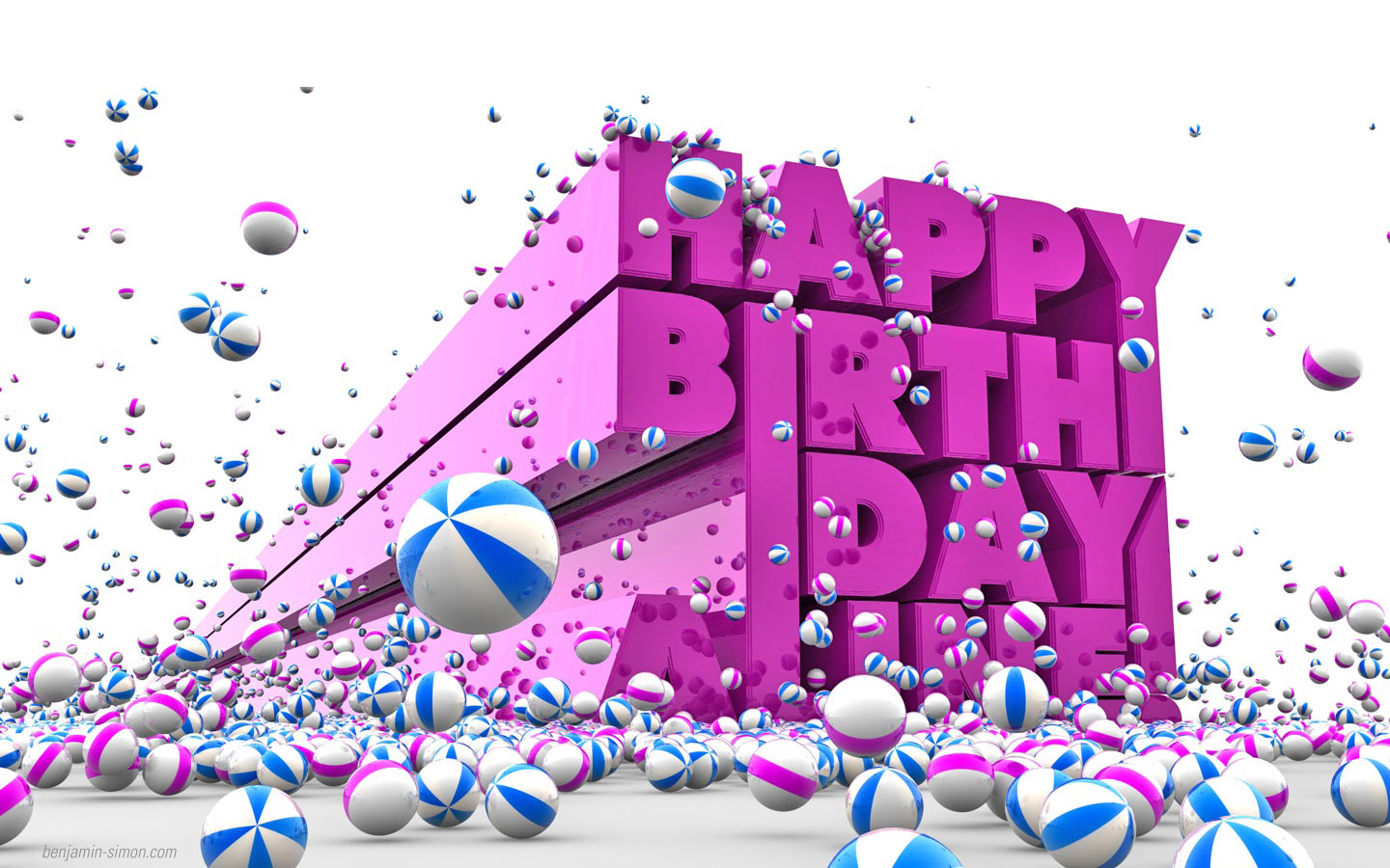 Free download 3D Happy Birthday Wallpaper Free Download [1440x900 ...