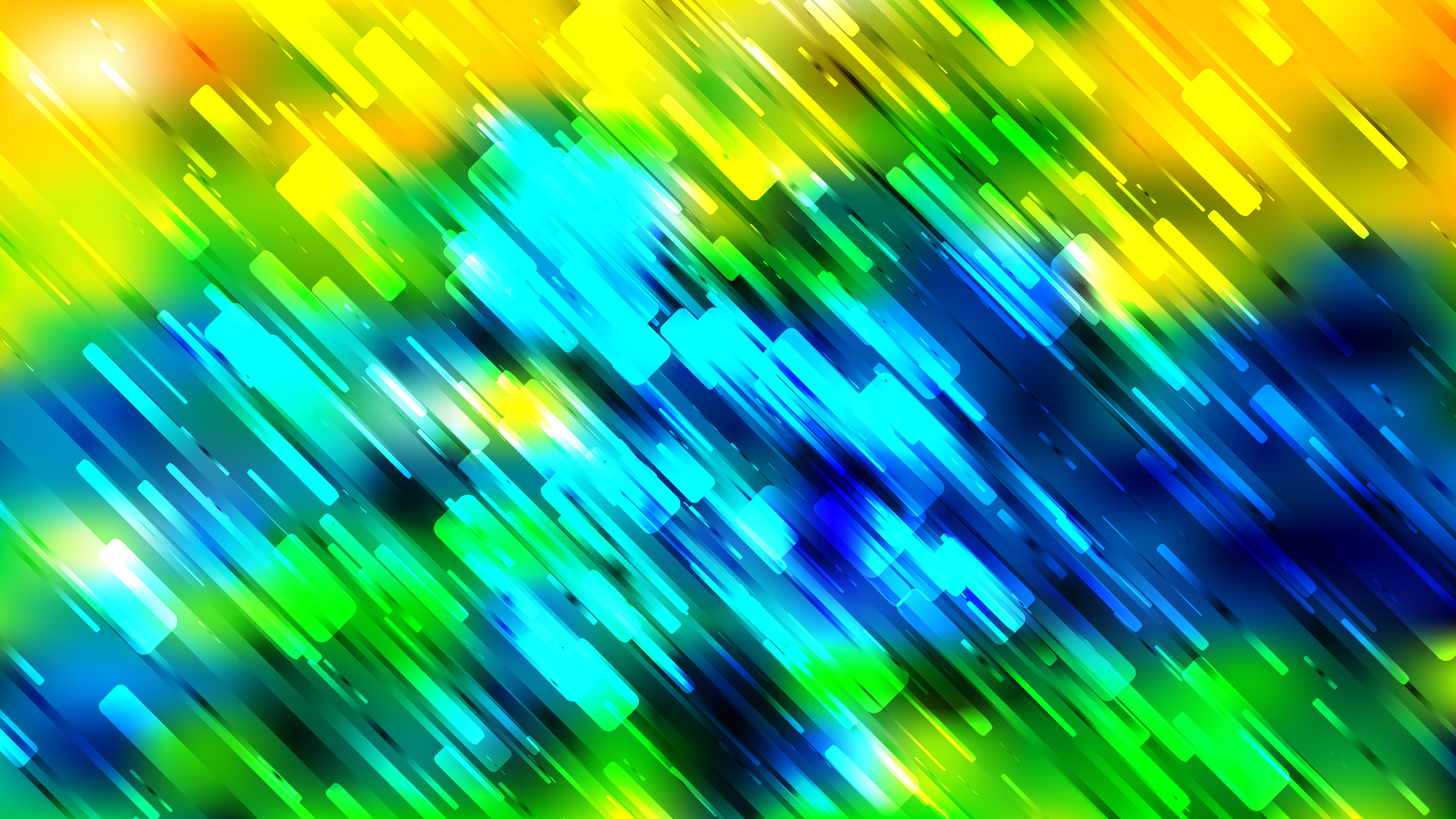 Blue Green And Yellow Diagonal Random Lines Background