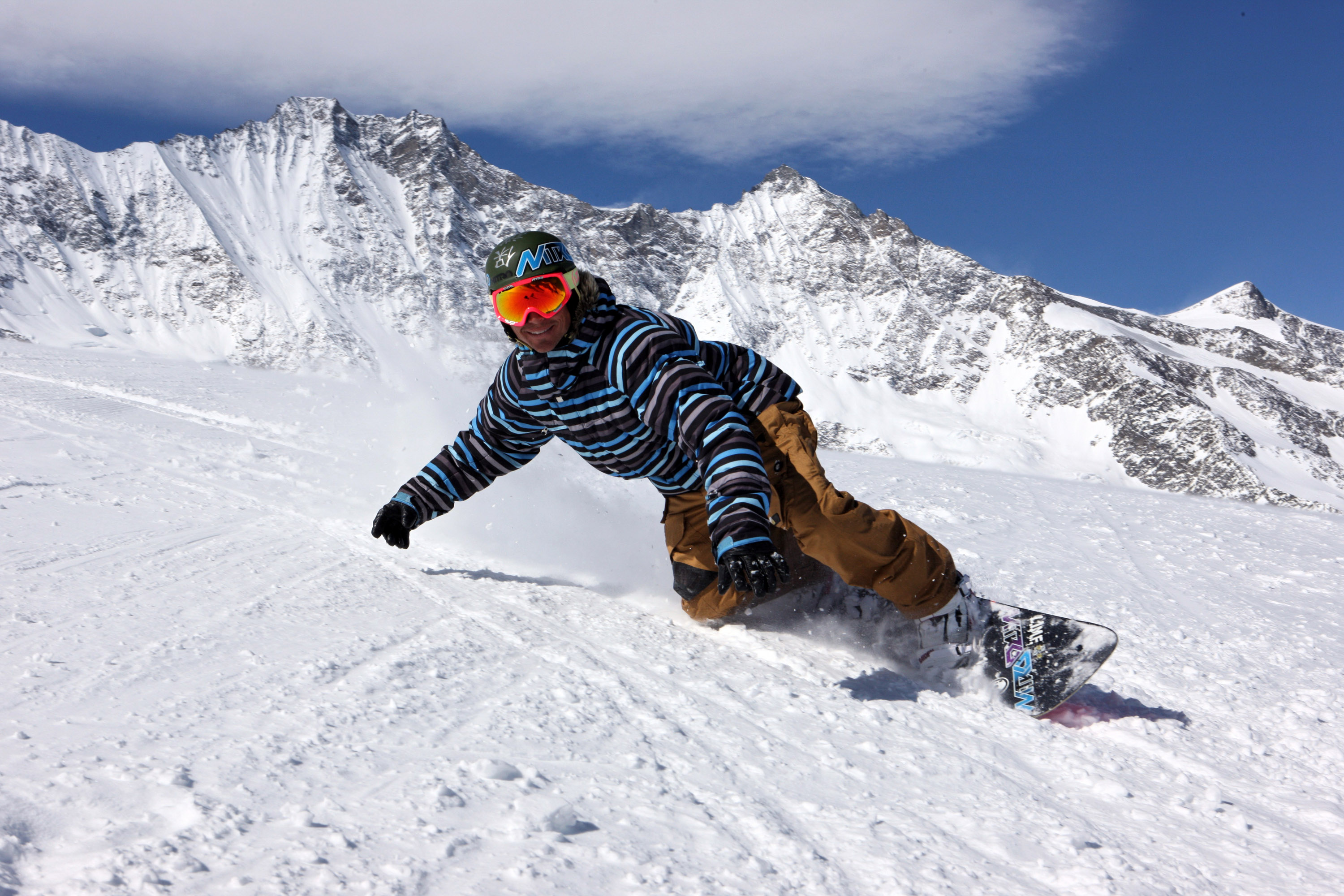 Snowboard Slide Sports Full HD Desktop Wallpaper