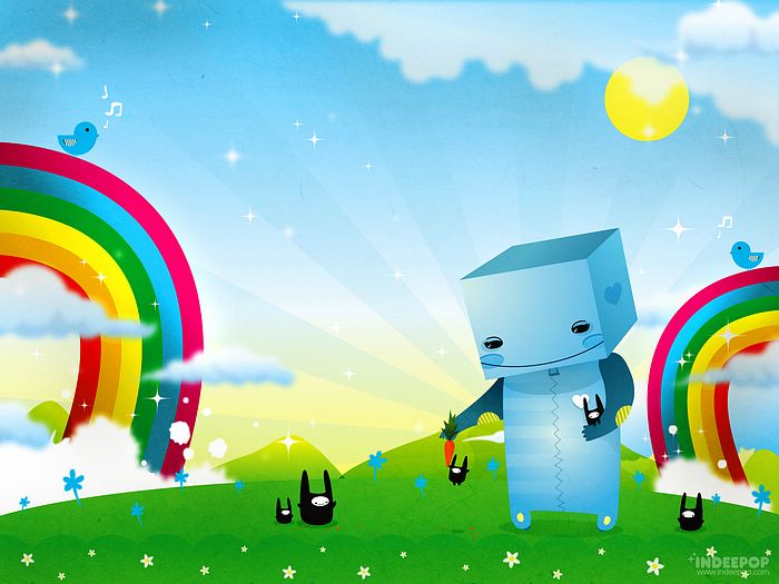 And Chatting Candies Colourful Funny Monsters Character Wallpaper