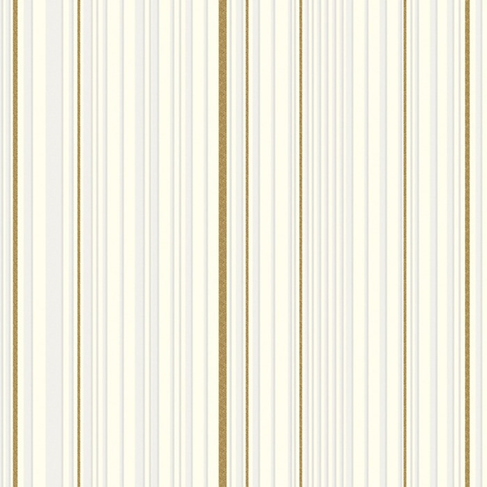 Brown Maestro Stripe Gold Silver Striped Pattern Wallpaper