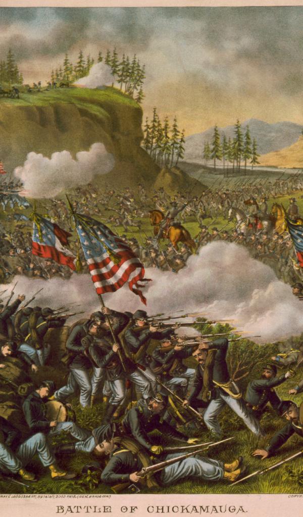 War Battle Usa Of Chickamauga Union Confederacy America Revolutionary