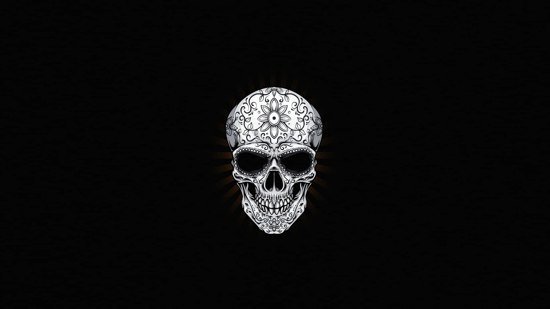Black Skeleton Decorative Wallpaper