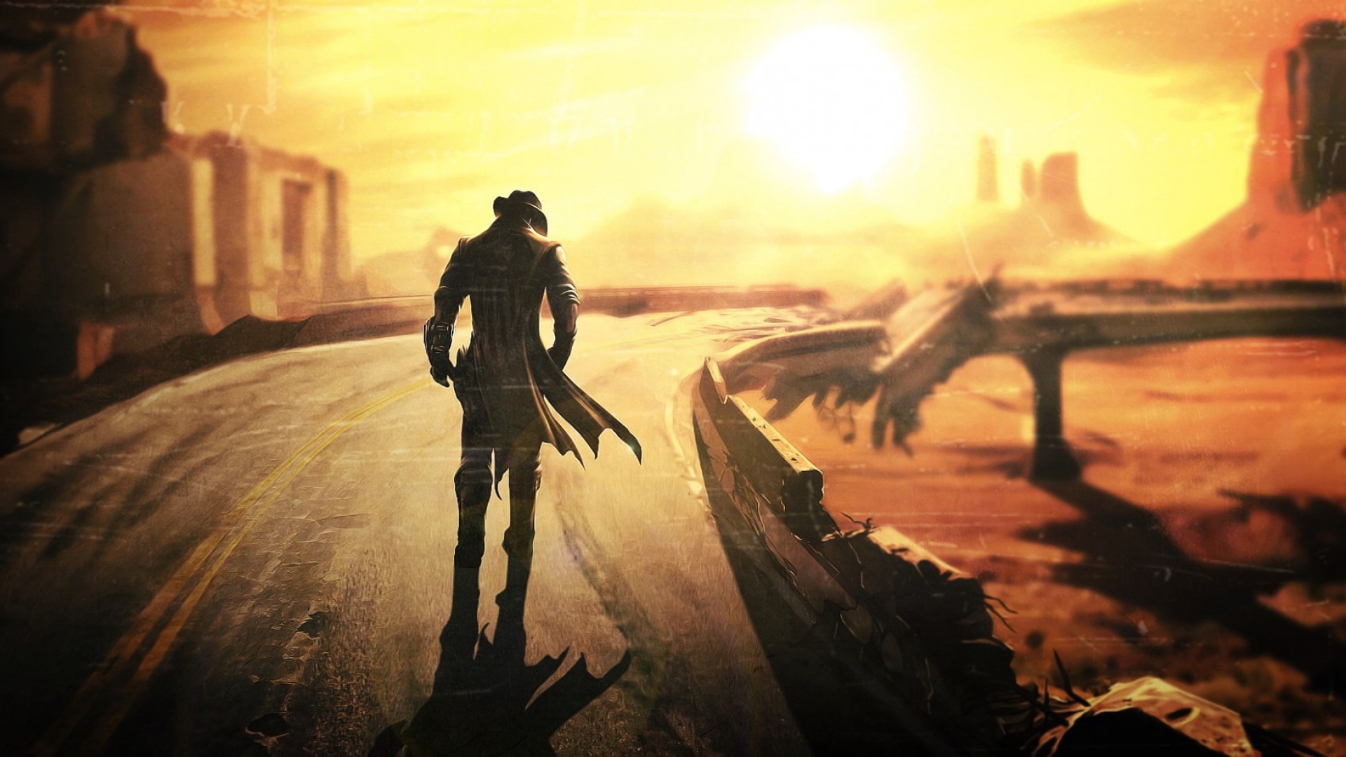 Background Fallout New Vegas Post Apocalypse Game Wallpaper