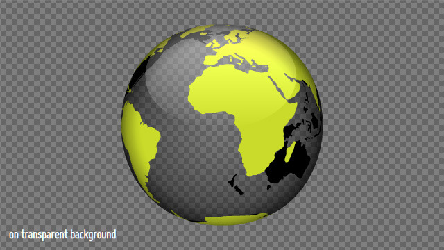HD Spinning Earth Globe For Dark Background Motion Graphics