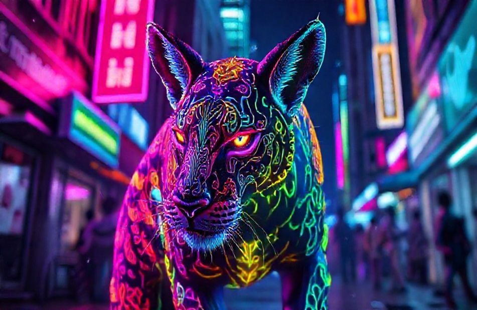 Neon Animal Wallpaper
