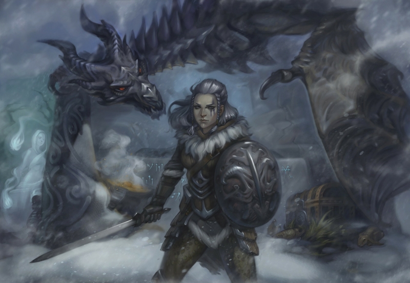 The Elder Scrolls V Skyrim Art Fantasy HD Desktop Wallpaper