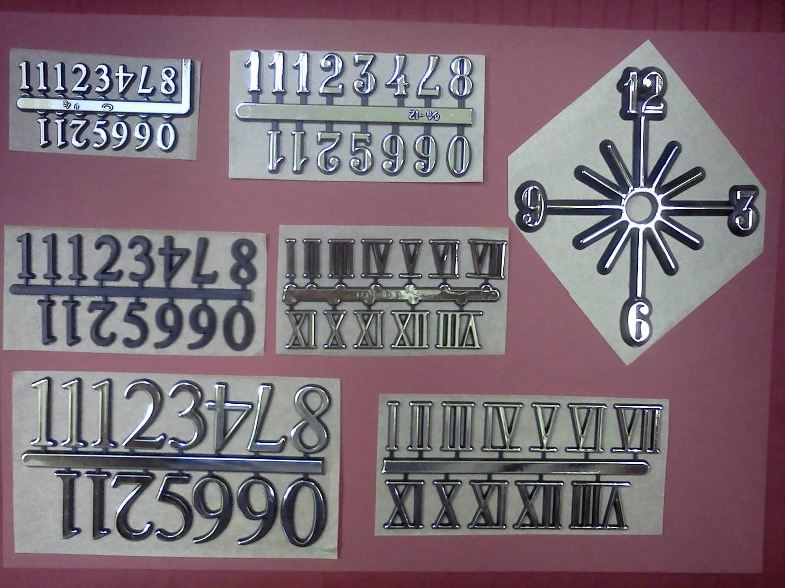 Clock Numbers Numerals Self Adhesive Roman Arabic