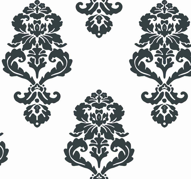🔥 Free download Damask Pattern Black And White Damask Pattern [650x608
