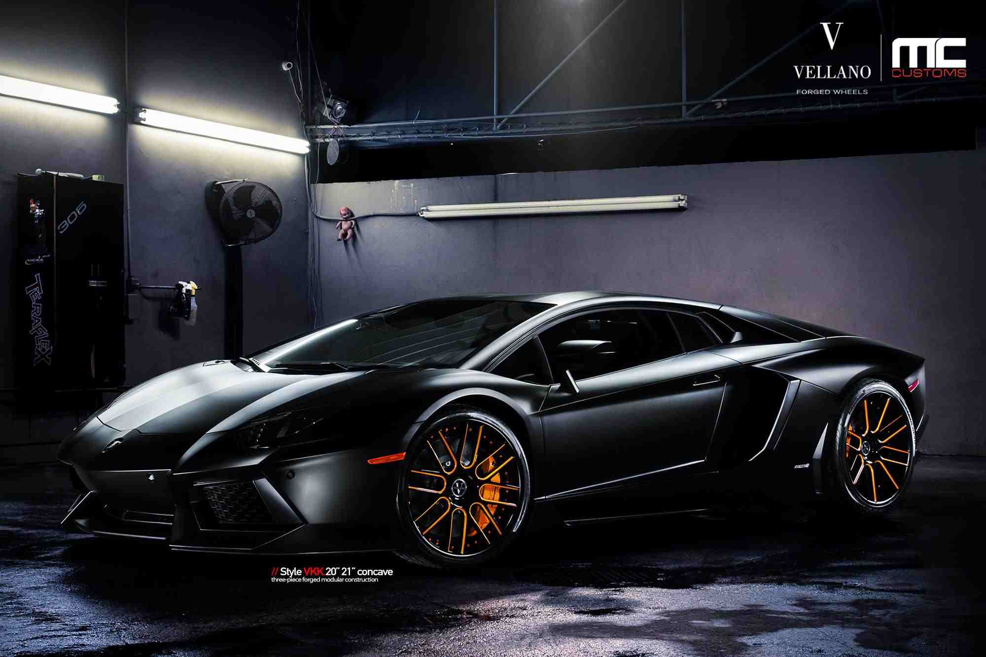 Lamborghini Aventador Black Vellano HD Wallpaper