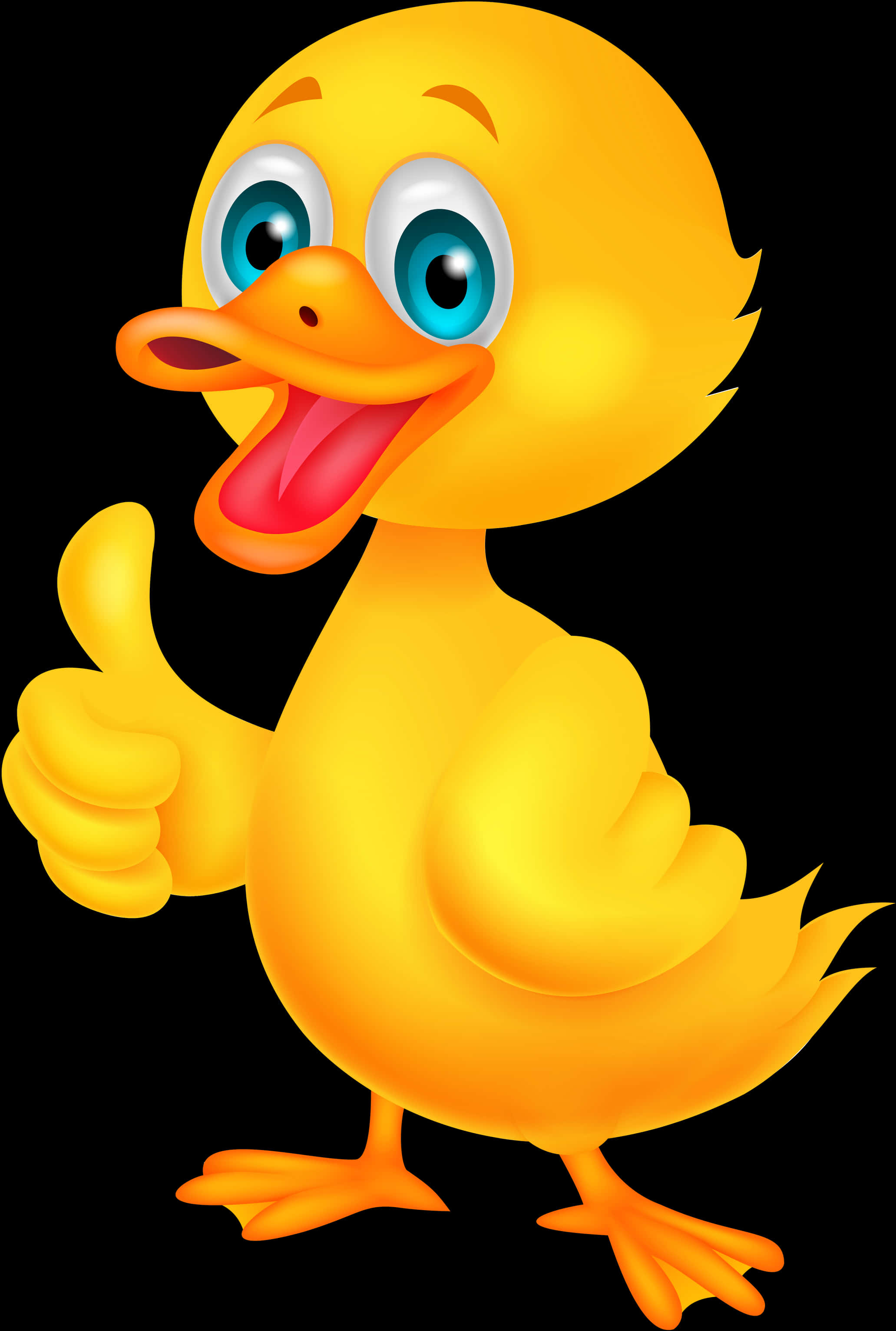 Happy Cartoon Duck Giving Thumbs Up Wallpaper