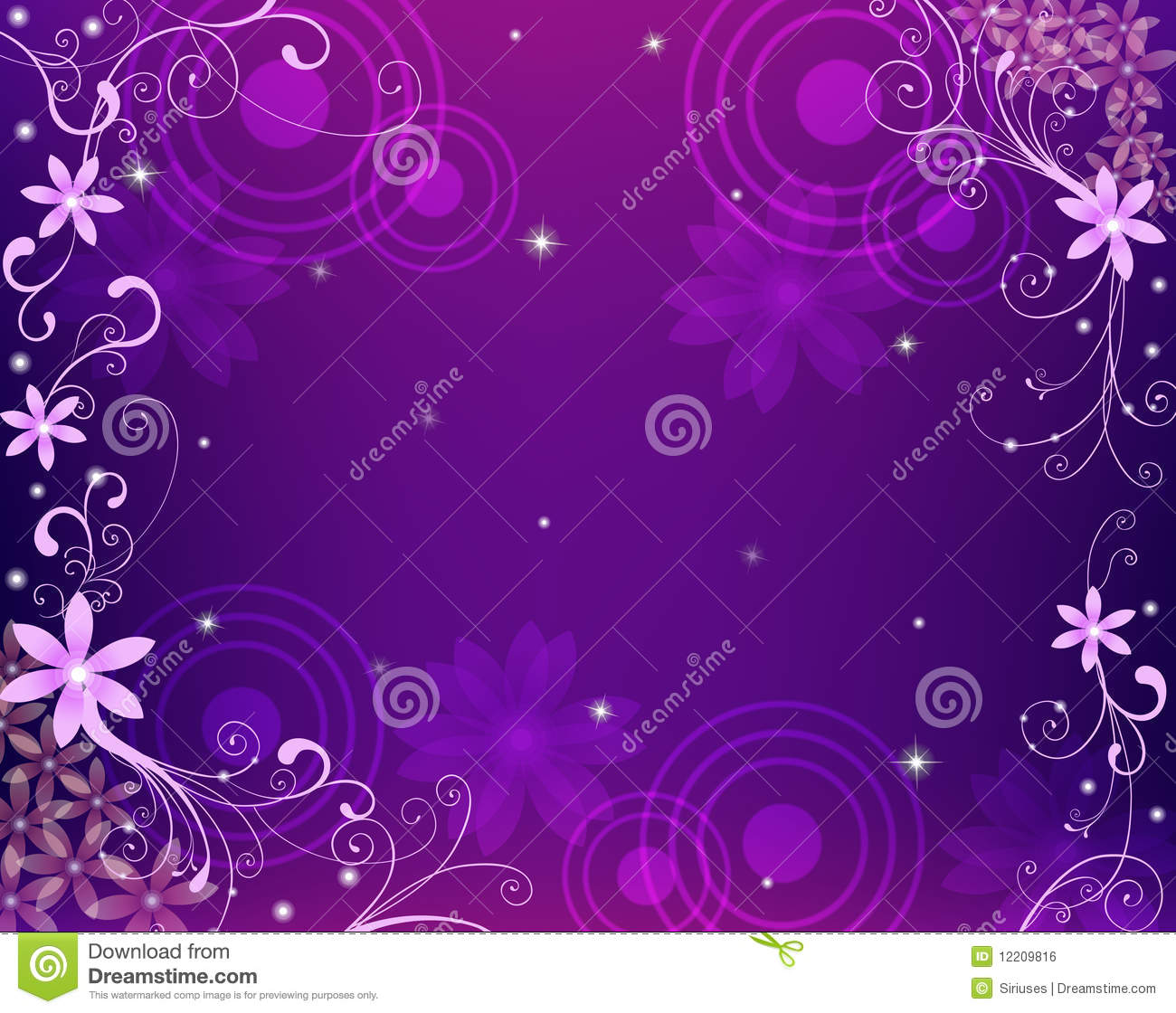 Victorian Wallpaper Pattern Purple Flower Background