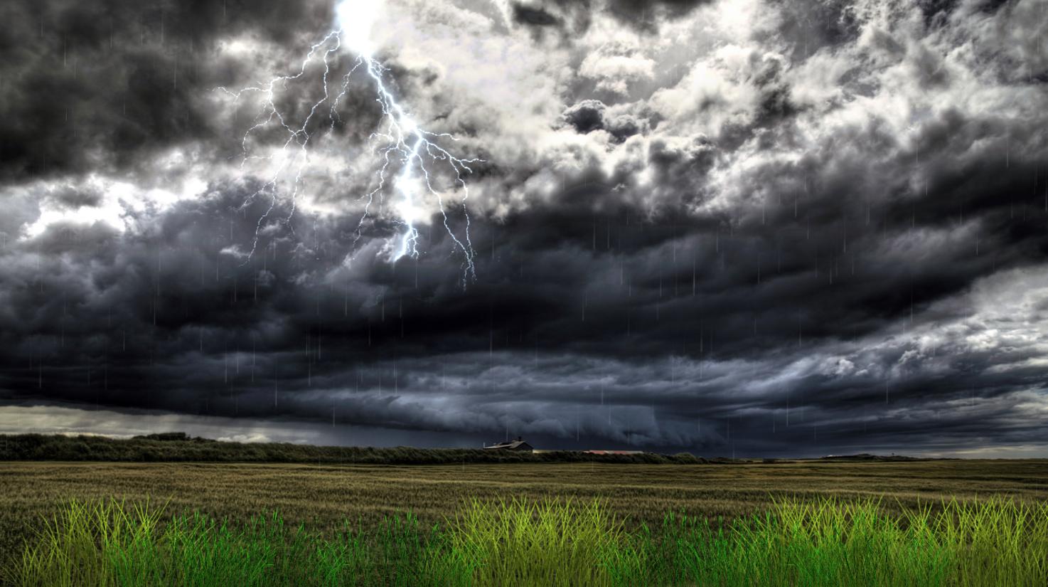 Thunderstorm Field Animated Wallpaper