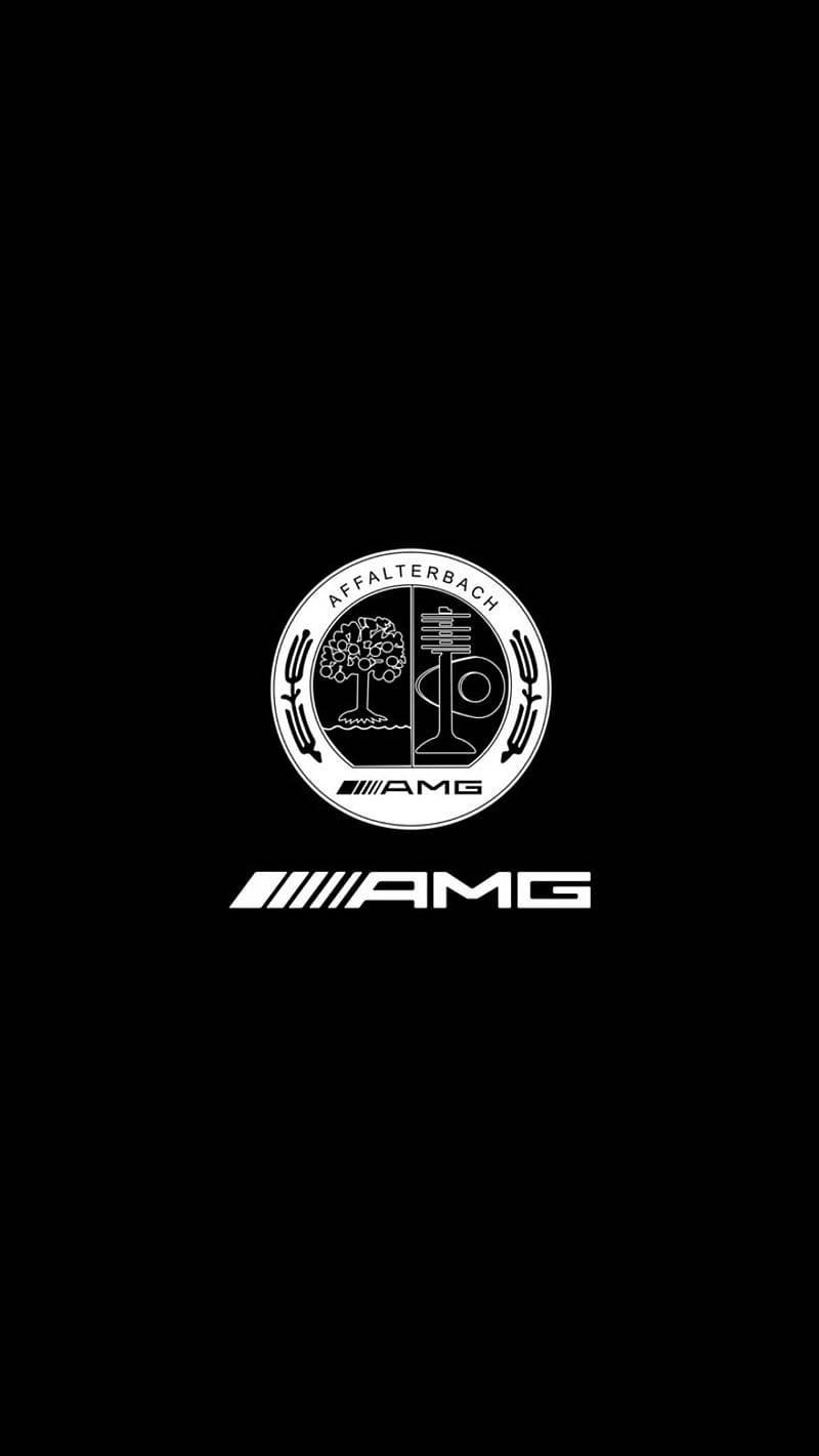 Black And White Amg Logo Wallpaper