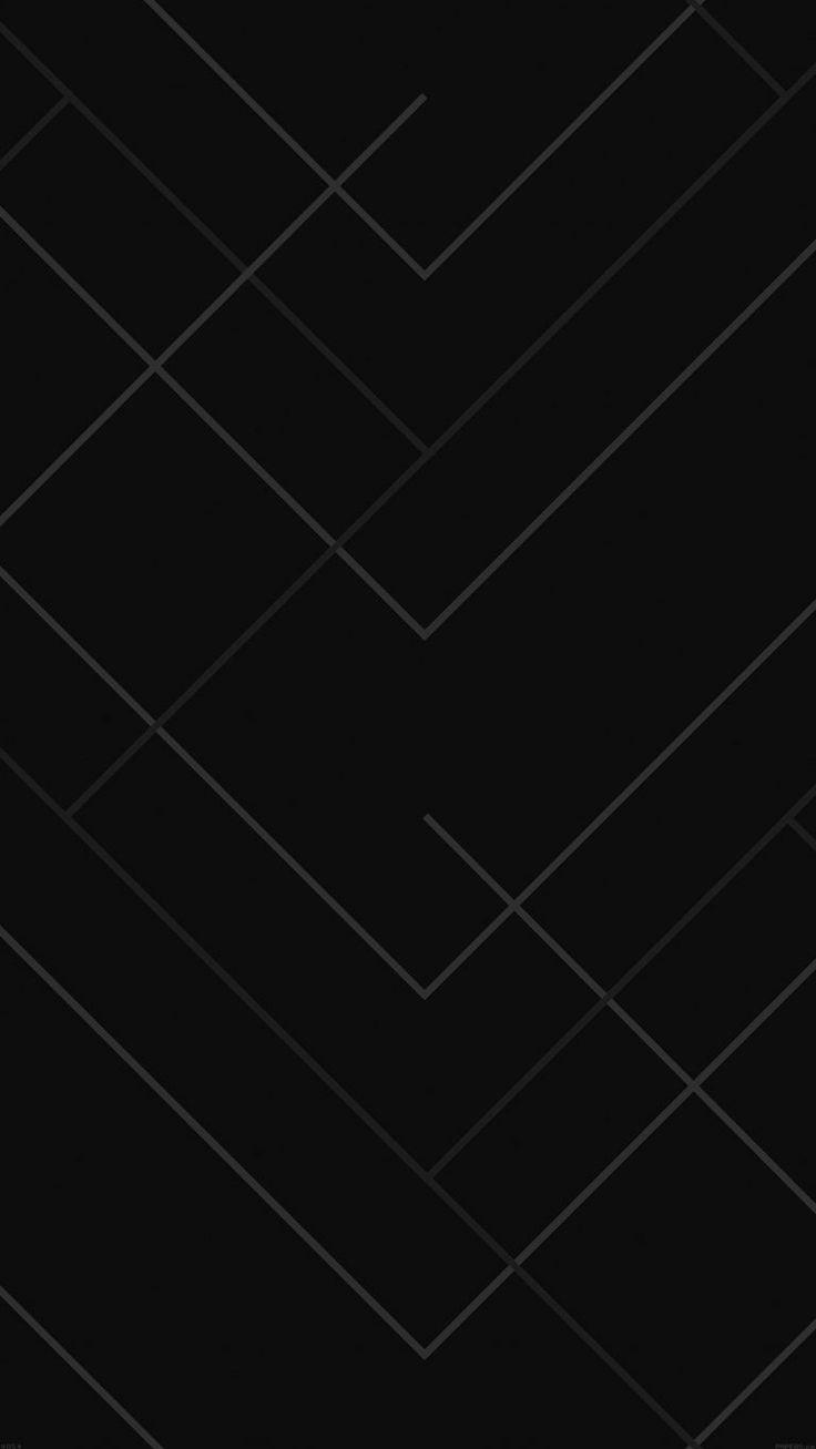Abstract Black Geometric Line Pattern iPhone Plus Wallpaper