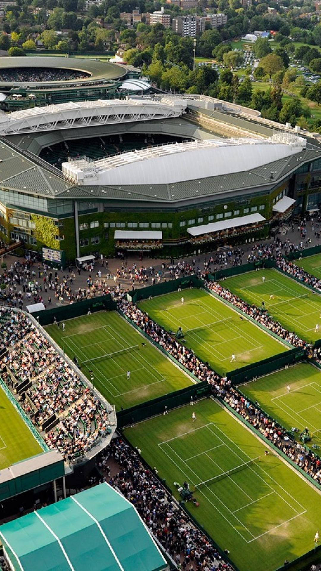 Aerial Of Wimbledon Tennis Court Wallpaper