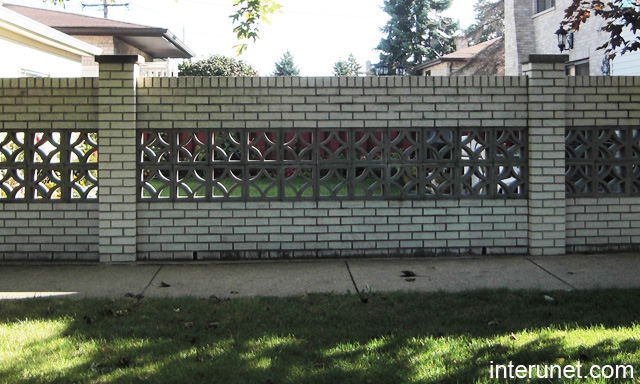 Fences Brick Fence With Decorative Concrete Blocks Previous